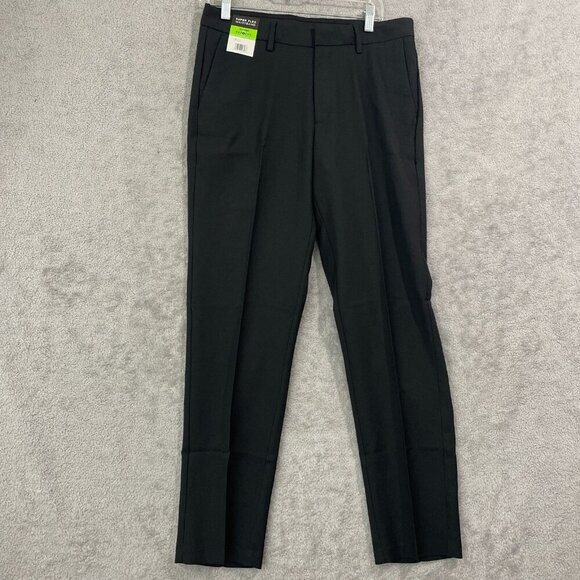 NEW Kenneth Cole Reaction Mens 32 X 30 Black Super Flex Waistband Dress Pants - Picture 2 of 9